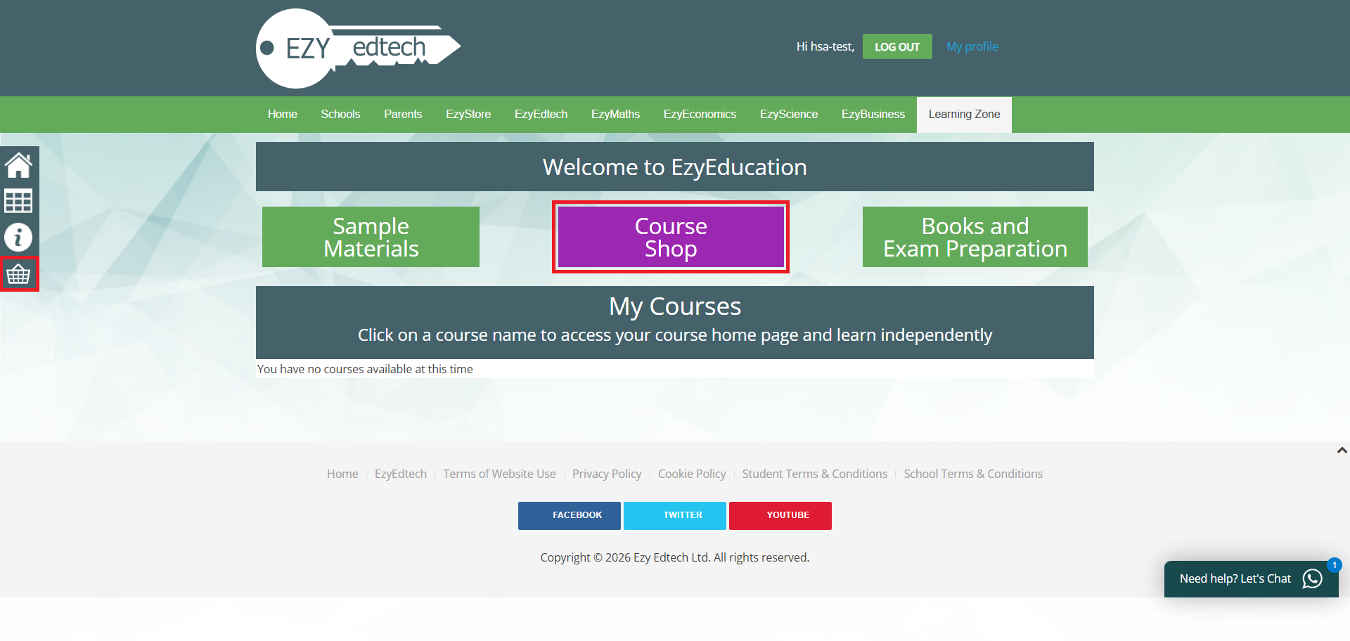 Learning Zone Overview